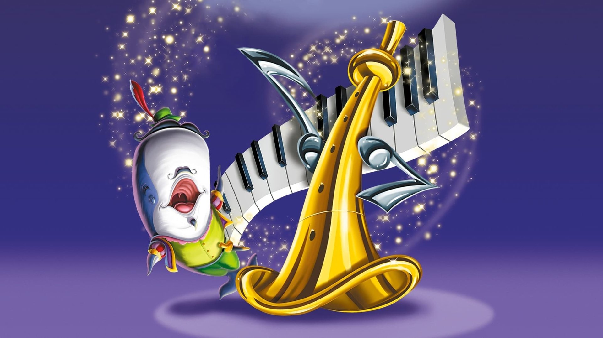 Cinematic background from Make Mine Music 1946 - In the tradition of Fantasia, Make Mine Music is a glorious collection of musically charged animated shorts featuring such fun-filled favorites as "Peter and the Wolf", narrated by the beloved voice behind Winnie the Pooh. In addition you'll enjoy such classic cartoon hits as "Casey at the Bat," "The Whale Who Wanted to Sing at the Met" and "Johnnie Fedora and Alice Bluebonnet."