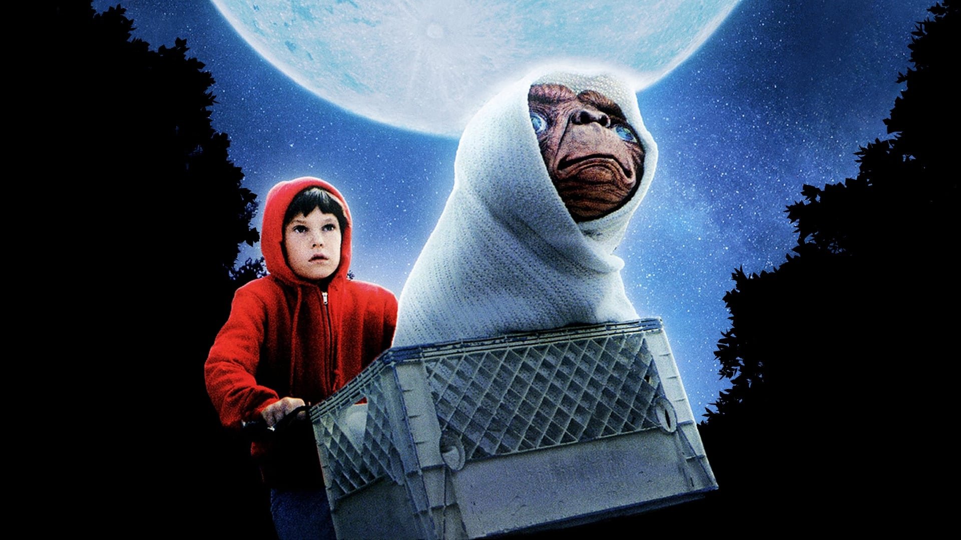 Cinematic background from E.T. the Extra-Terrestrial 1982 - An alien is left behind on Earth and saved by the 10-year-old Elliot who decides to keep him hidden in his home. While a task force hunts for the extra-terrestrial, Elliot, his brother, and his little sister Gertie form an emotional bond with their new friend, and try to help him find his way home.