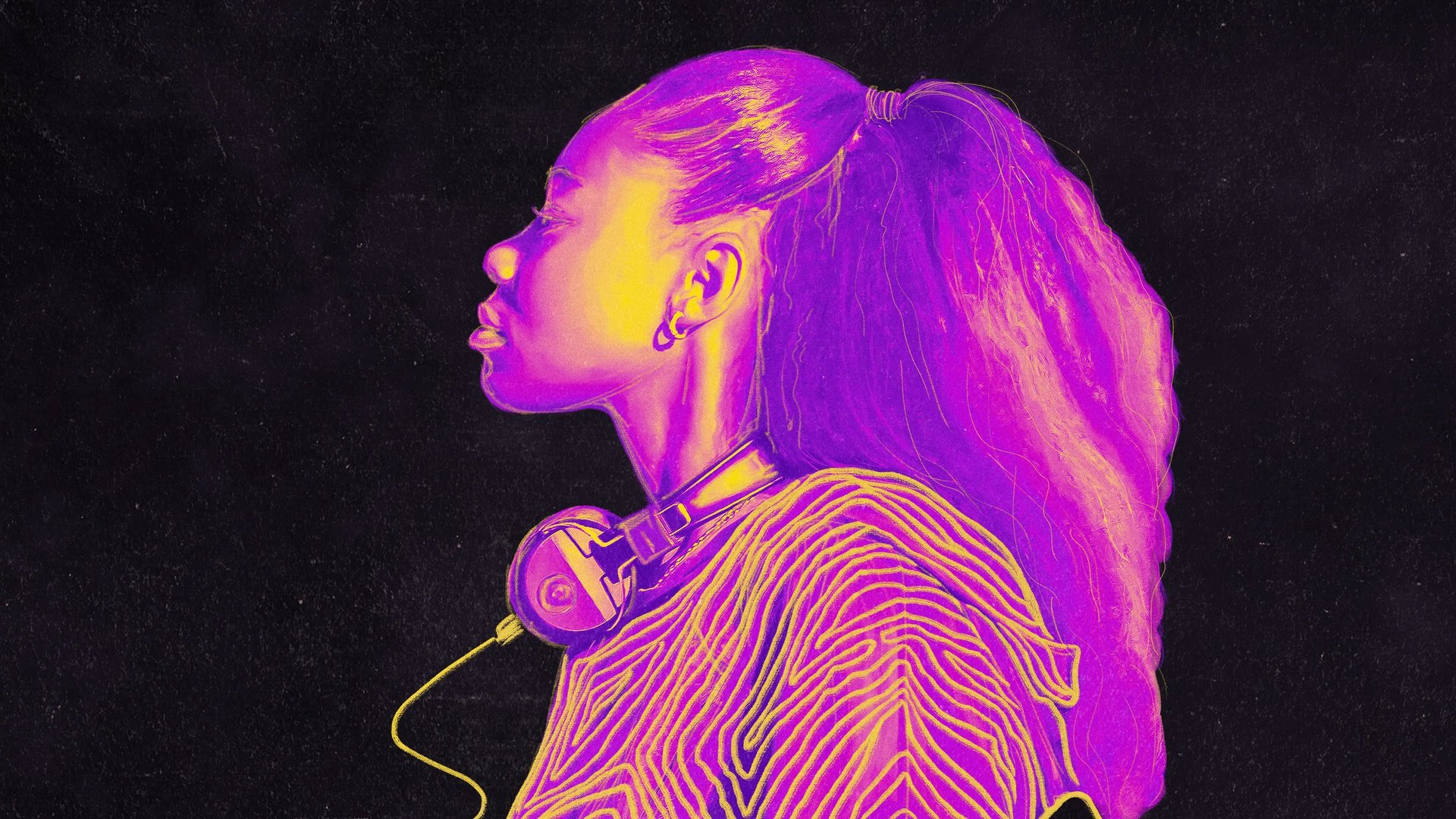 Cinematic background from On the Come Up 2022 - Bri, a young rapper and the daughter of an underground hip hop legend who died just before making it big. Her father’s legend makes him a hard act to follow, but between Bri being bullied and watching her mother struggle after losing her job, she pours out her frustration into songs that become big viral hits.