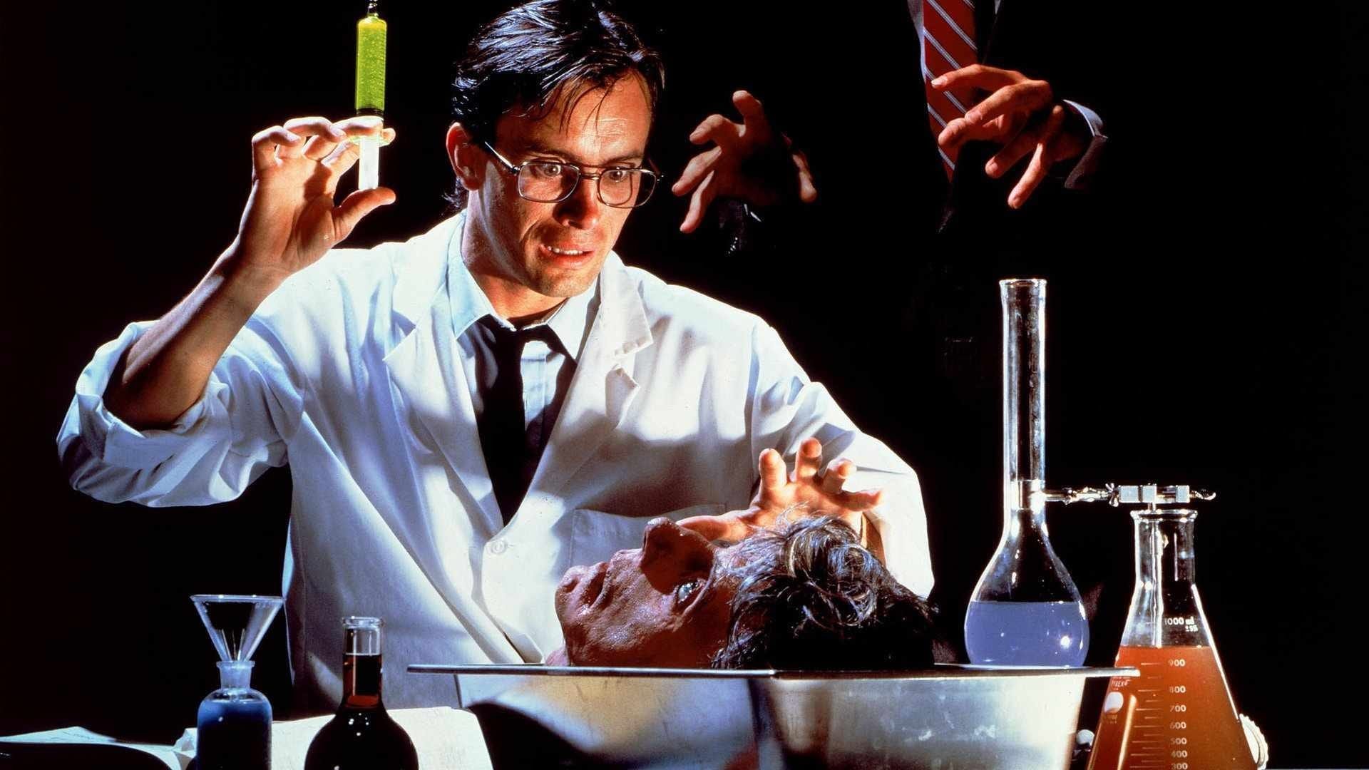 Cinematic background from Re-Animator 1985 - A dedicated student at a medical college and his girlfriend become involved in bizarre experiments centering around the re-animation of dead tissue when an odd new student arrives on campus.