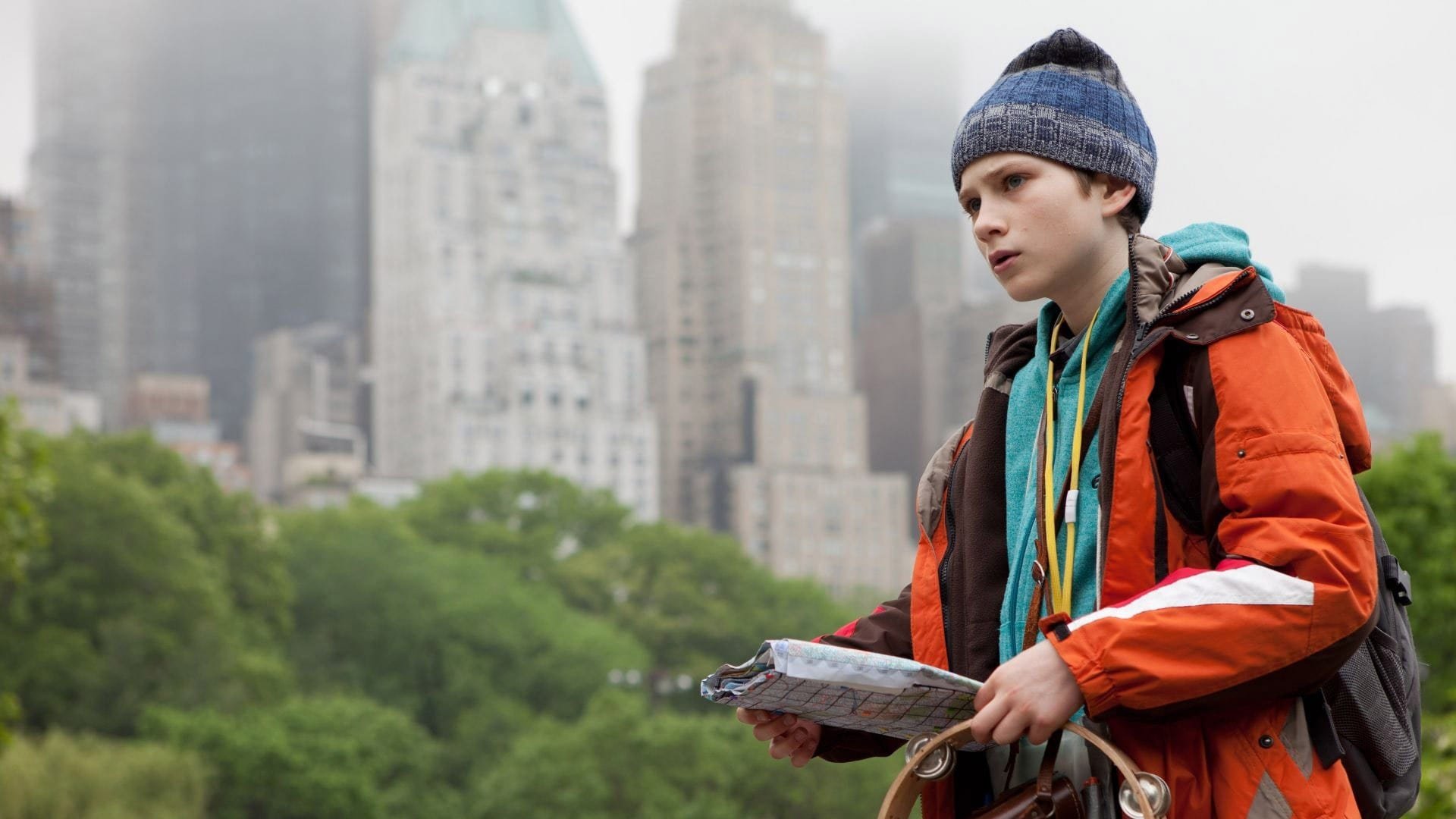 Cinematic background from Extremely Loud & Incredibly Close 2011 - A year after his father's death, Oskar, a troubled young boy, discovers a mysterious key he believes was left for him by his father and embarks on a scavenger hunt to find the matching lock.