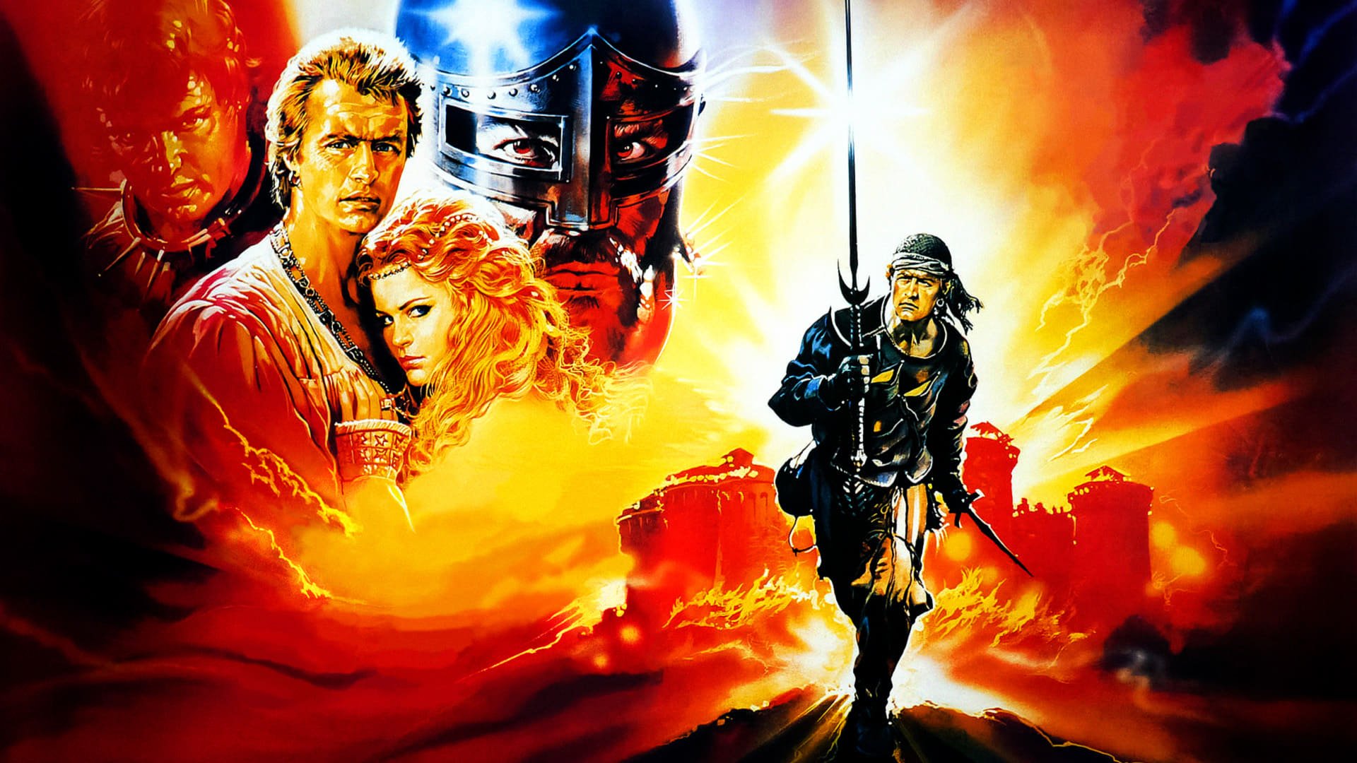 Cinematic background from Flesh+Blood 1985 - A band of medieval mercenaries take revenge on a noble lord who decides not to pay them by kidnapping the betrothed of the noble's son. As the plague and warfare cut a swathe of destruction throughout the land, the mercenaries hole up in a castle and await their fate.