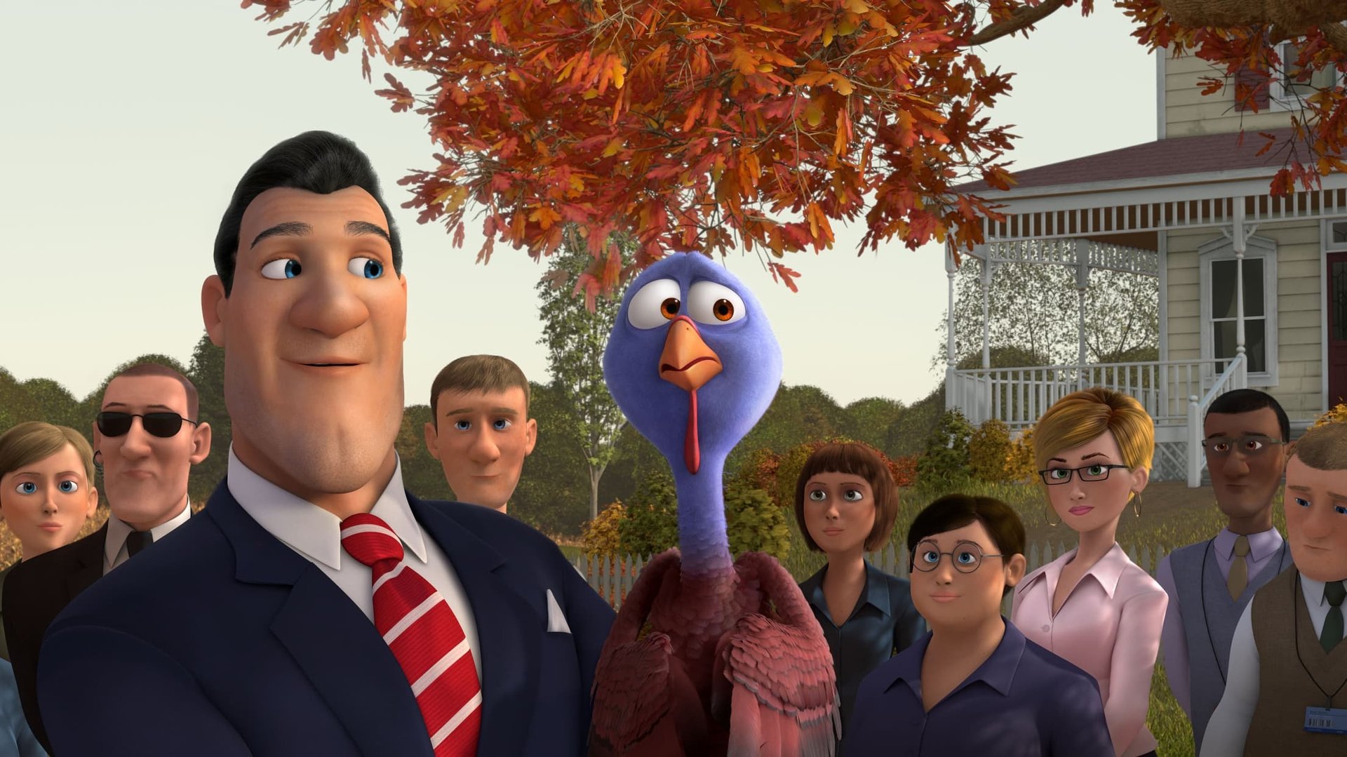 Cinematic background from Free Birds 2013 - Two turkeys from opposite sides of the tracks must put aside their differences and team up to travel back in time to change the course of history—and get turkey off the holiday menu for good.