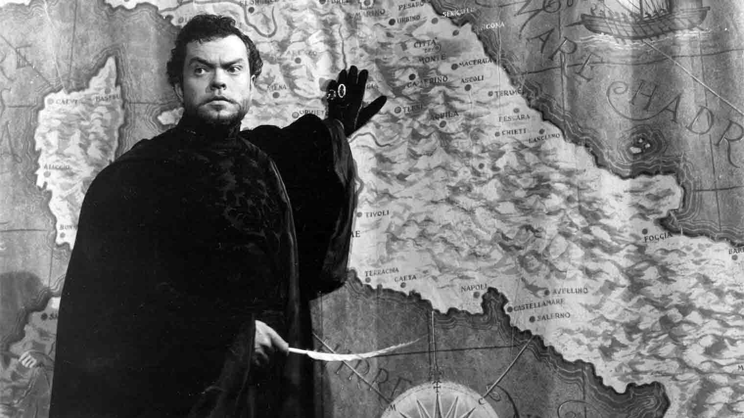 Cinematic background from Prince of Foxes 1949 - In 1500, Duke Cesare Borgia hopes to marry his sister to the heir apparent of Ferrara, which impedes his conquest of central Italy. On this delicate mission he sends Andrea Orsini, his sister's lover and nearly as unscrupulous as himself. En route, Orsini meets Camilla Verano, wife of the count of Citta' del Monte, and sentiment threatens to turn him against his deadly master, whom no one betrays twice...