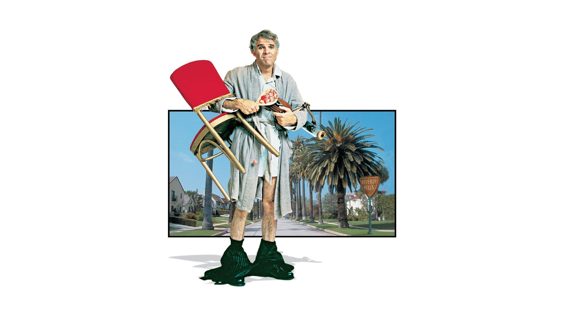 Cinematic background from The Jerk 1979 - After discovering he's not really black like the rest of his family, likable dimwit Navin Johnson runs off on a hilarious misadventure in this comedy classic that takes him from rags to riches and back to rags again. The slaphappy jerk strikes it rich, but life in the fast lane isn't all it's cracked up to be and, in the end, all that really matters to Johnson is his true love.