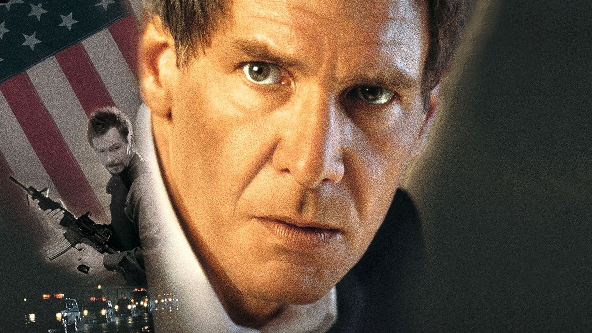 Cinematic background from Air Force One 1997 - When Russian neo-nationalists hijack Air Force One, the world's most secure and extraordinary aircraft, the President is faced with a nearly impossible decision to give in to terrorist demands or sacrifice not only the country's dignity, but the lives of his wife and daughter.