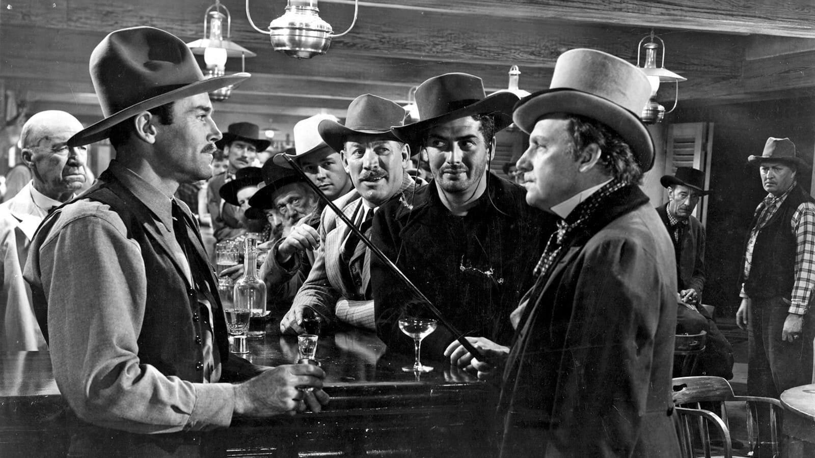 Cinematic background from My Darling Clementine 1946 - Wyatt Earp and his brothers Morgan and Virgil ride into Tombstone and leave brother James in charge of their cattle herd. On their return they find their cattle stolen and James dead. Wyatt takes on the job of town marshal, making his brothers deputies, and vows to stay in Tombstone until James' killers are found. He soon runs into the brooding, coughing, hard-drinking Doc Holliday as well as the sullen and vicious Clanton clan. Wyatt discovers the owner of a trinket stolen from James' dead body and the stage is set for the Earps' long-awaited revenge.