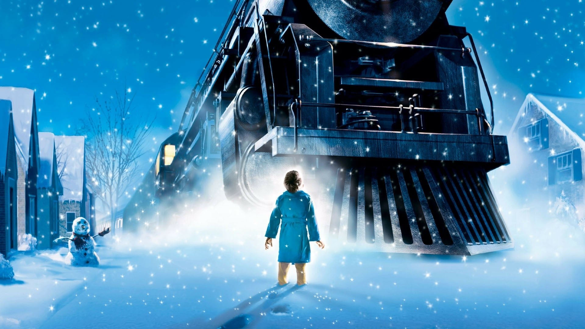 Cinematic background from The Polar Express 2004 - When a doubting young boy takes an extraordinary train ride to the North Pole, he embarks on a journey of self-discovery that shows him that the wonder of life never fades for those who believe.