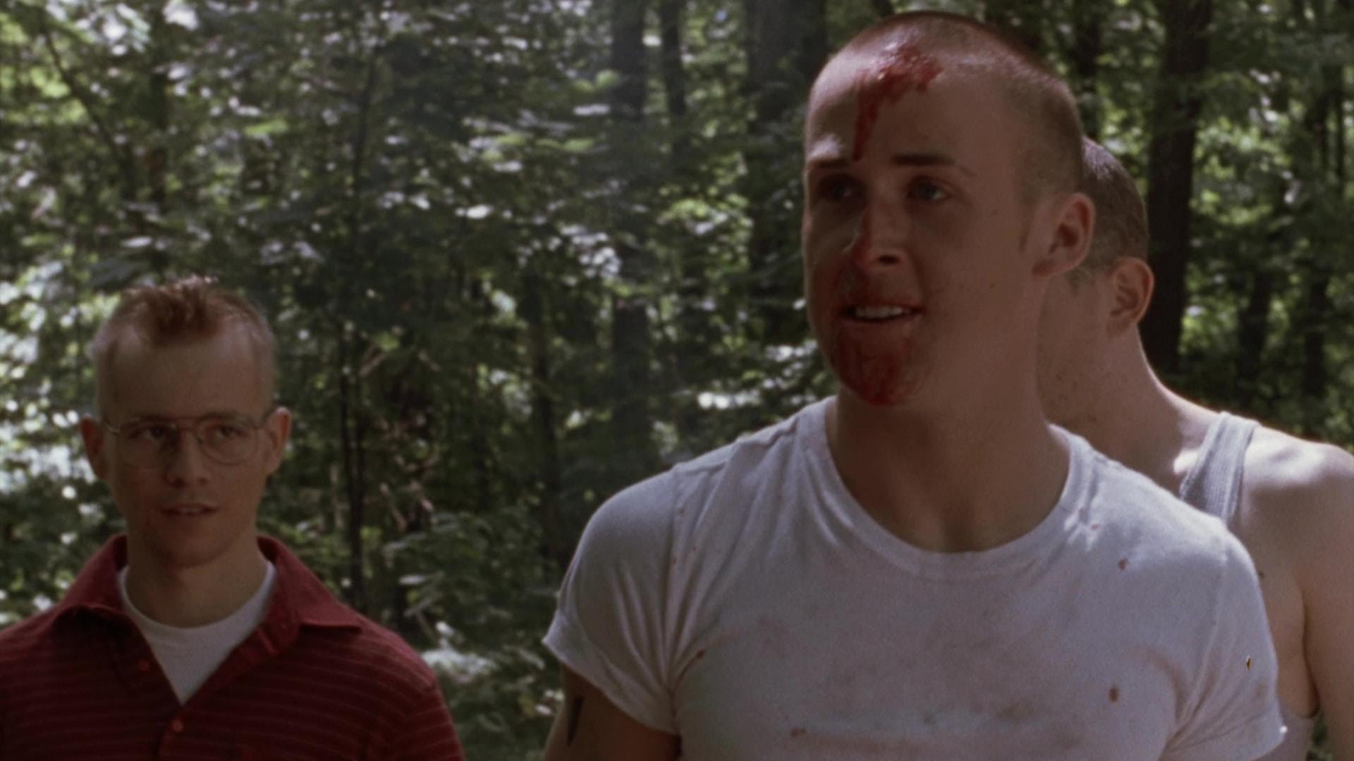 Cinematic background from The Believer 2001 - A hardcore US racist skinhead who, because of his intelligence, leads a gang dedicated to fighting the enemy: the supposed American-Jewish conspiracy for domination. However, he's hiding a secret: he's Jewish-born, a brilliant scholar whose questioning of the tenets of his faith has left him angry and confused, turning against those who he thinks have a tragic history of their own making.