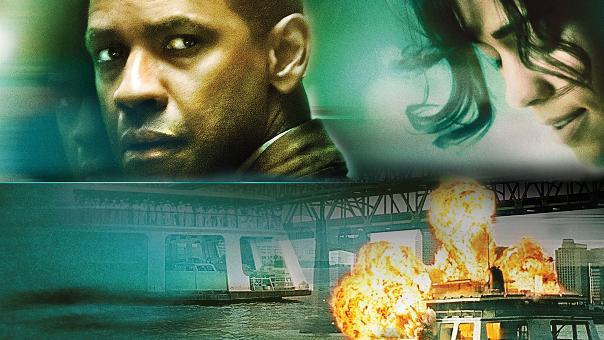 Cinematic background from Deja Vu 2006 - Called in to recover evidence in the aftermath of a horrific explosion on a New Orleans ferry, Federal agent Doug Carlin gets pulled away from the scene and taken to a top-secret government lab that uses a time-shifting surveillance device to help prevent crime.