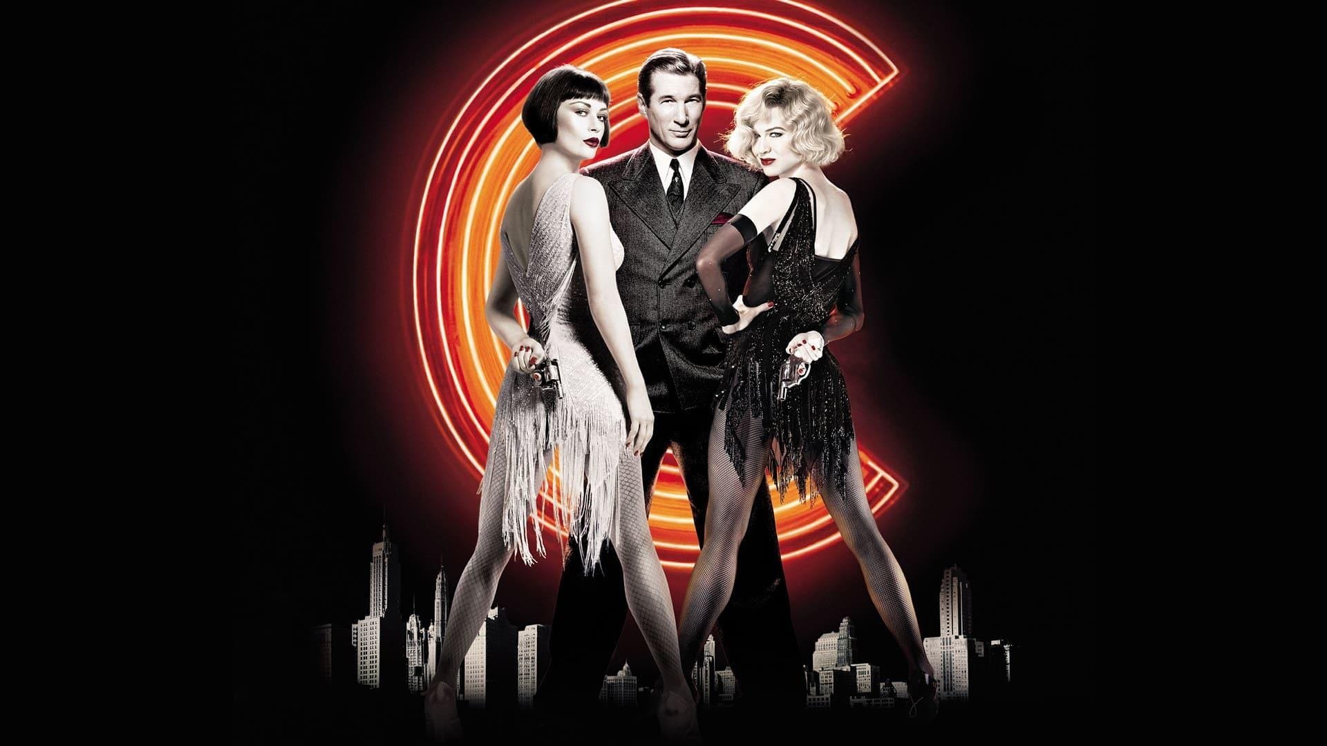 Cinematic background from Chicago 2002 - Murderesses Velma Kelly and Roxie Hart find themselves on death row together and fight for the fame that will keep them from the gallows in 1920s Chicago.