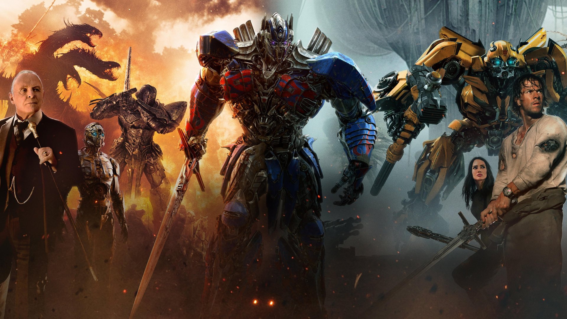 Cinematic background from Transformers: The Last Knight 2017 - Autobots and Decepticons are at war, with humans on the sidelines. Optimus Prime is gone. The key to saving our future lies buried in the secrets of the past, in the hidden history of Transformers on Earth.