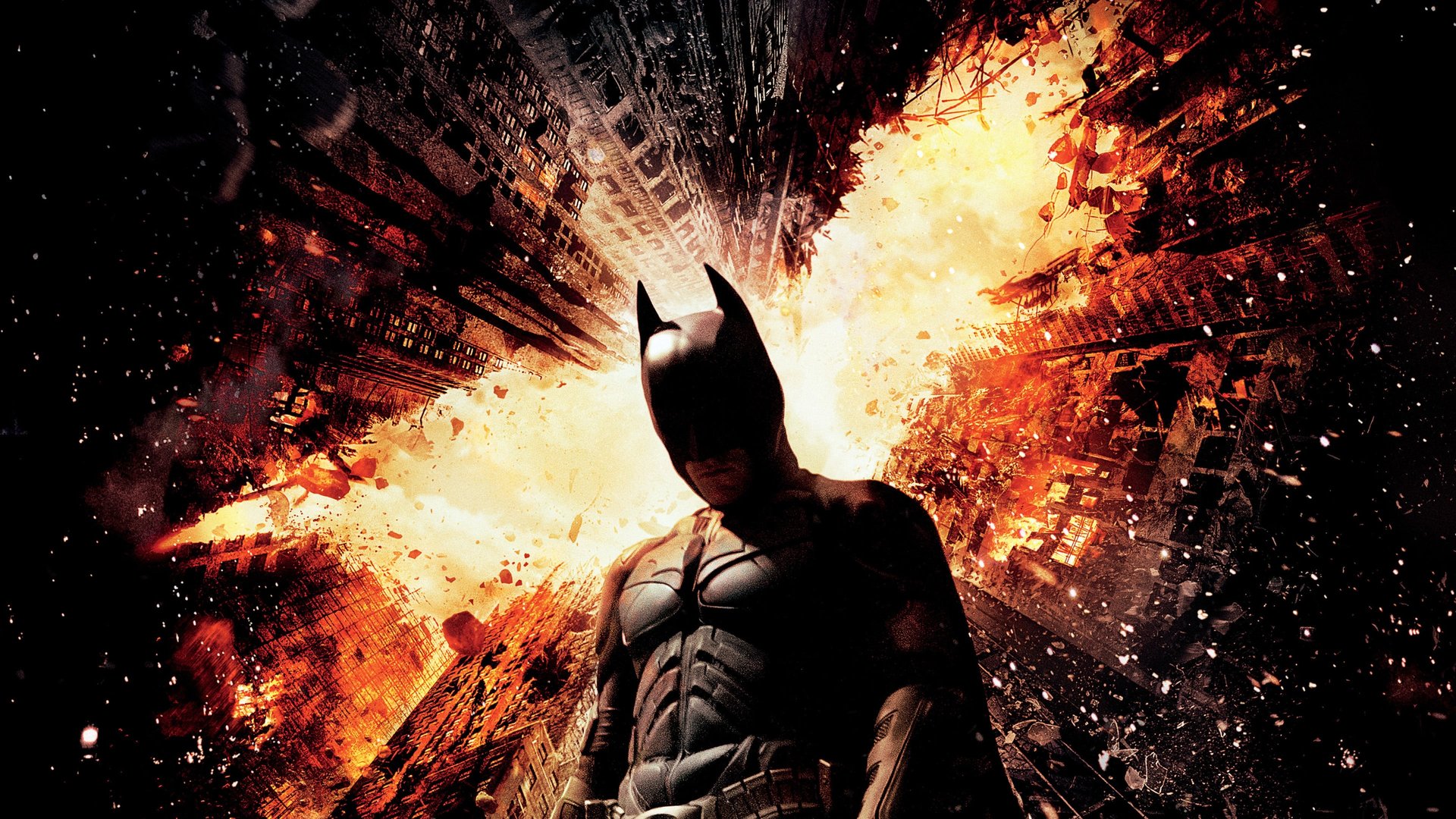 Cinematic background from The Dark Knight Rises 2012 - Following the death of District Attorney Harvey Dent, Batman assumes responsibility for Dent's crimes to protect the late attorney's reputation and is subsequently hunted by the Gotham City Police Department. Eight years later, Batman encounters the mysterious Selina Kyle and the villainous Bane, a new terrorist leader who overwhelms Gotham's finest. The Dark Knight resurfaces to protect a city that has branded him an enemy.