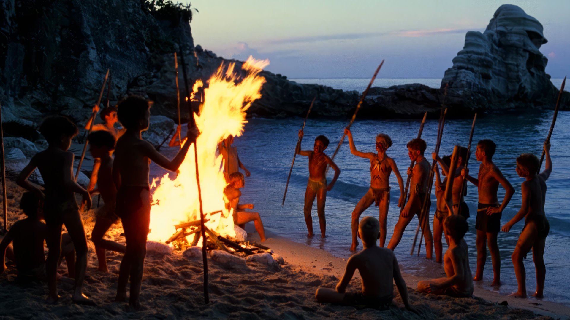 Cinematic background from Lord of the Flies 1990 - When their plane crashes, 25 schoolboys find themselves trapped on a tropical island, miles from civilization.