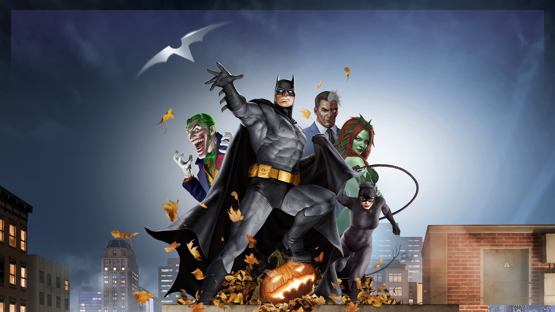 Cinematic background from Batman: The Long Halloween 2021 - Atrocious serial killings on holidays in Gotham City send The World's Greatest Detective into action - confronting both organized crime and a unified front of classic DC Super-Villains - while attempting to stop the mysterious murderer.