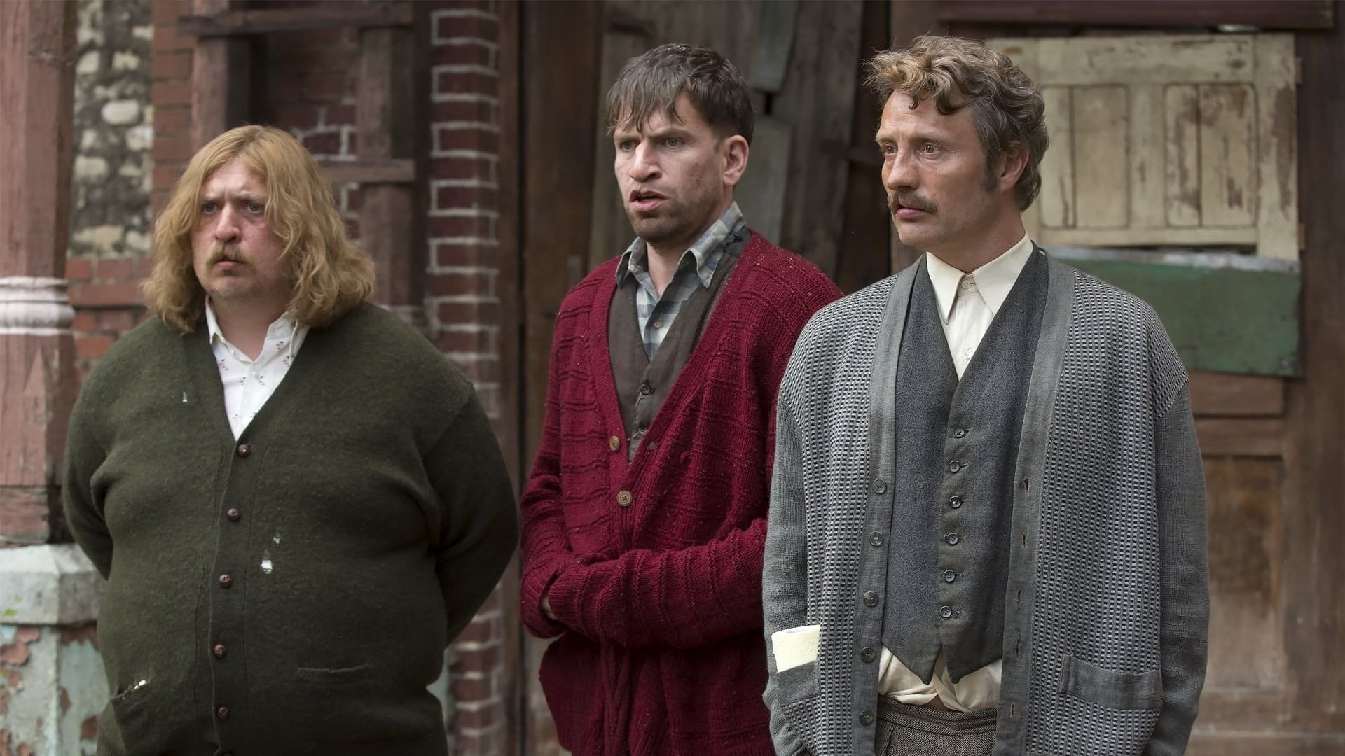 Cinematic background from Men & Chicken 2015 - Men & Chicken is a black comedy about two outcast brothers who, by getting to know their unknown family, discover a horrible truth about themselves and their relatives.