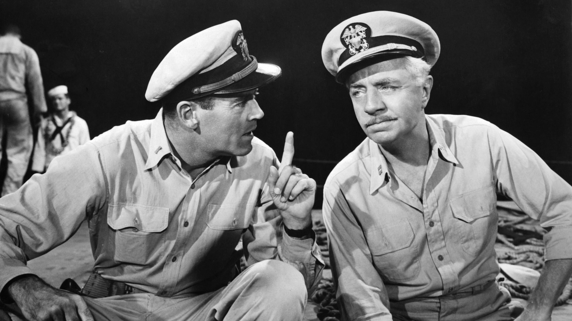 Cinematic background from Mister Roberts 1955 - Mr. Roberts is as an officer who's yearning for battle but is stuck in the backwaters of World War II on a non-commissioned Navy ship run by the bullying Captain Morton.