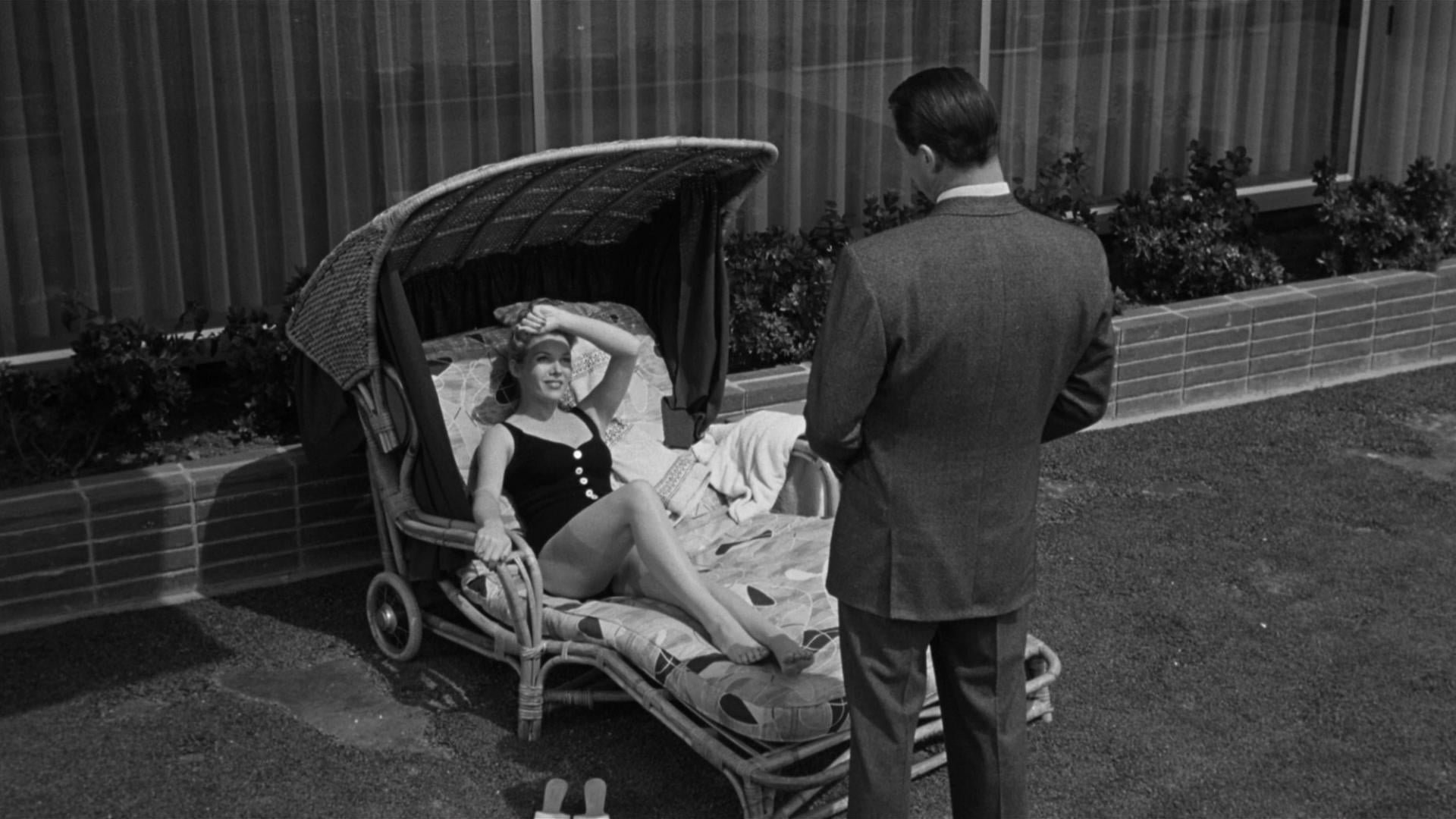 Cinematic background from My Gun Is Quick 1957 - Detective Mike Hammer's investigation of a murder puts him in the middle between warring jewel thieves.