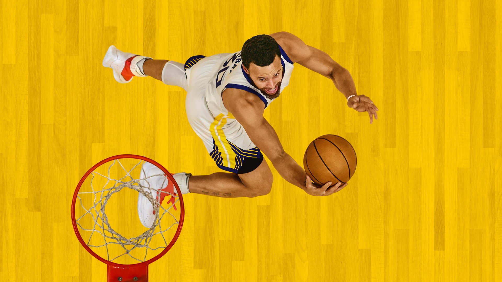 Cinematic background from Stephen Curry: Underrated 2023 - The remarkable coming-of-age story of Stephen Curry—one of the most influential, dynamic, and unexpected players in basketball history—and his rise from an undersized college player to a four-time NBA champion.