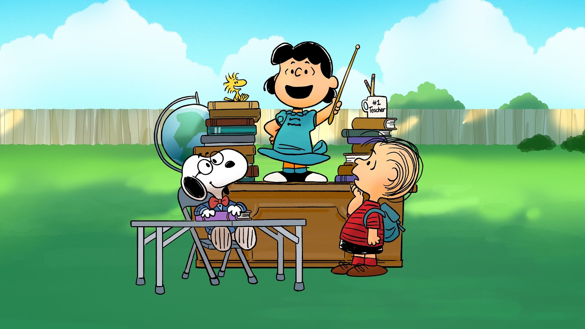 Cinematic background from Snoopy Presents: Lucy's School 2022 - The Peanuts gang is nervous about going to a new school, so Lucy starts her own. She soon learns that teaching is tougher than she thought—and that change can be a good thing.