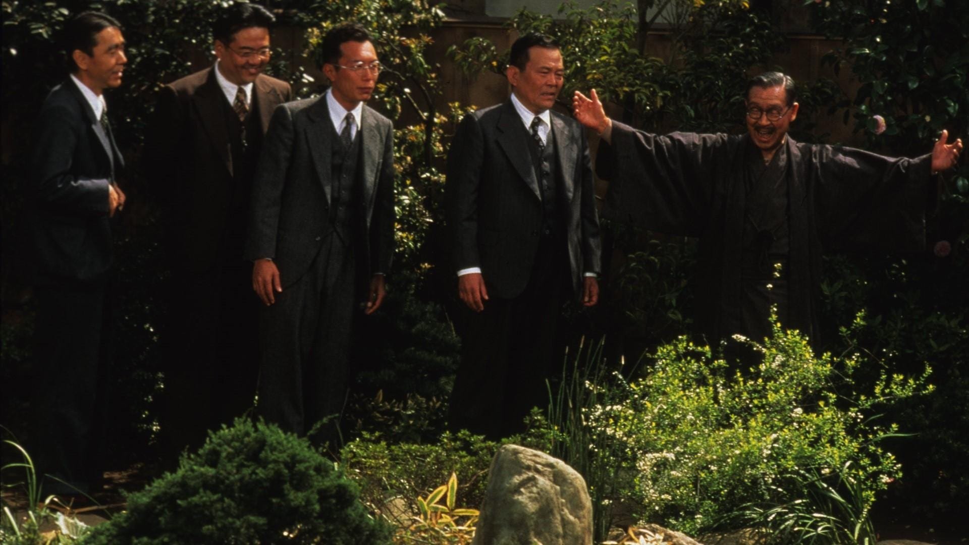 Cinematic background from Madadayo 1993 - Based on the life of Hyakken Uchida, a Japanese author and academic. The film opens with Uchida resigning his job as a German professor at the onset of WWII. The story is told mostly in vignettes as he is cared for by former students in his old age.