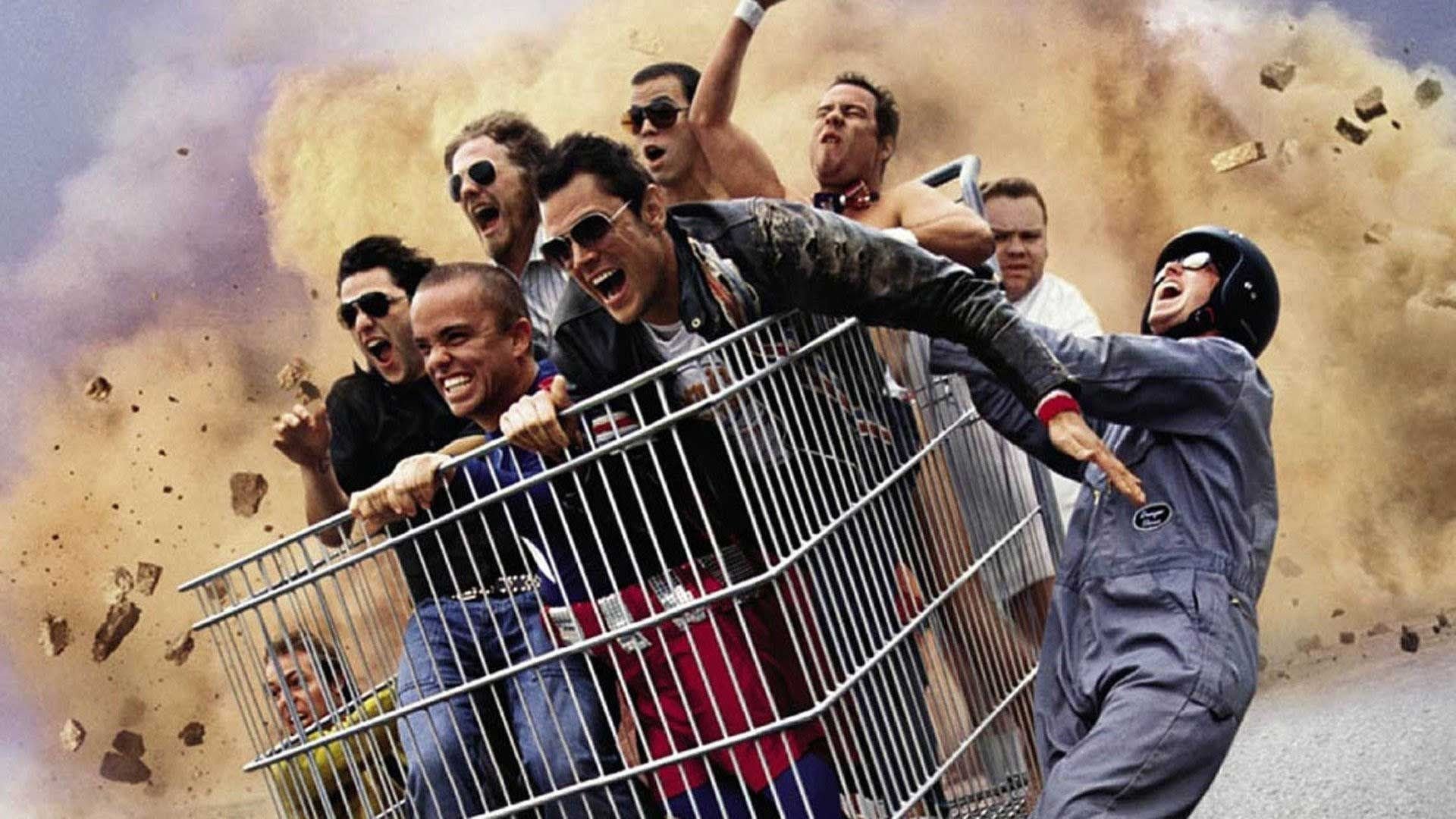 Cinematic background from Jackass: The Movie 2002 - Johnny Knoxville and his band of maniacs perform a variety of stunts and gross-out gags on the big screen for the first time. They wander around Japan in panda outfits, wreak havoc on a once civilized golf course, they even do stunts involving LIVE alligators, and so on.