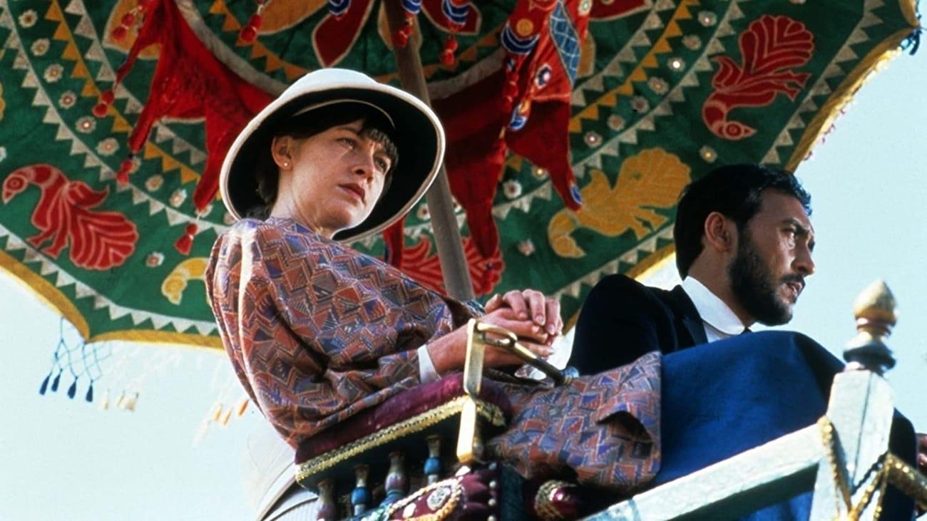 Cinematic background from A Passage to India 1984 - Set during the period of growing influence of the Indian independence movement in the British Raj, the story begins with the arrival in India of a British woman, Miss Adela Quested, who is joining her fiancé, a city magistrate named Ronny Heaslop. She and Ronny's mother, Mrs. Moore, befriend an Indian doctor, Aziz H. Ahmed.