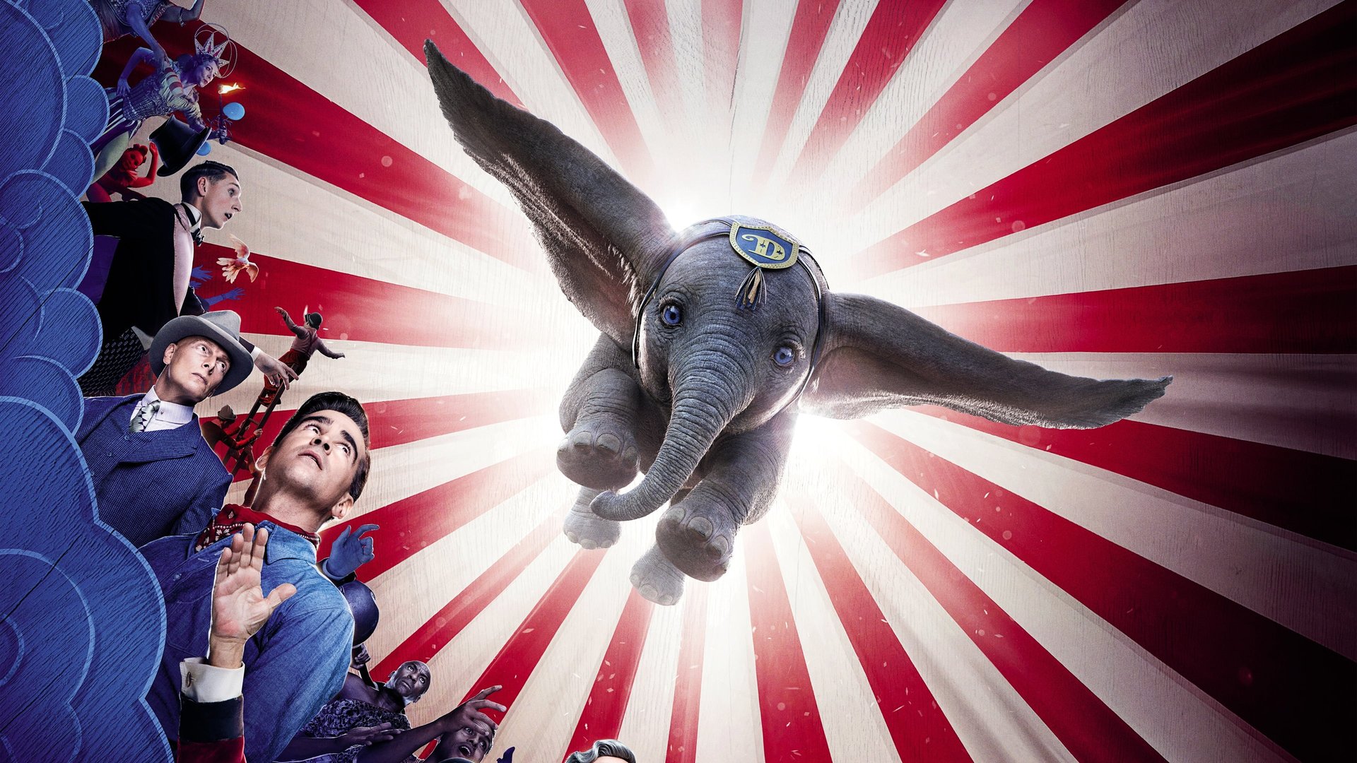 Cinematic background from Dumbo 2019 - A young elephant, whose oversized ears enable him to fly, helps save a struggling circus, but when the circus plans a new venture, Dumbo and his friends discover dark secrets beneath its shiny veneer.