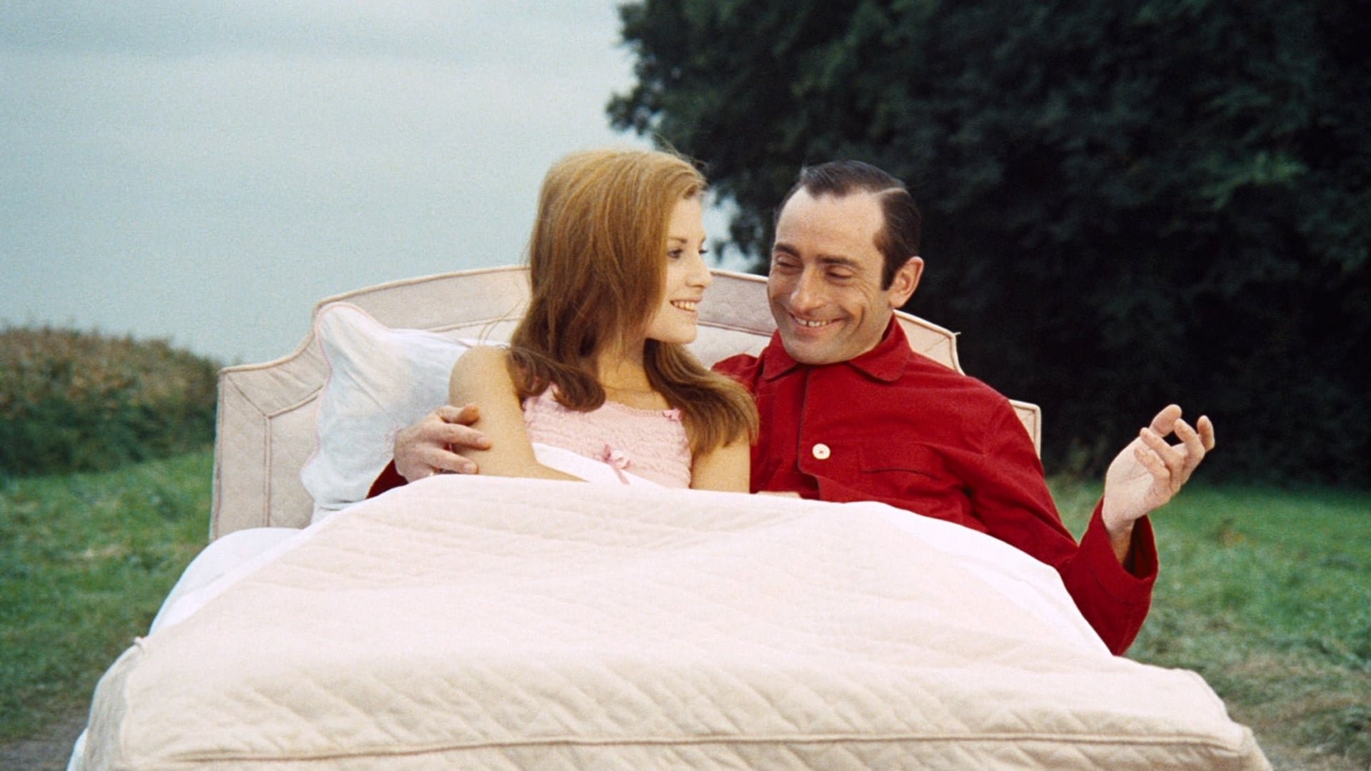 Cinematic background from Le Grand Amour 1969 - Pierre married Florence, the only daughter of a small industrialist. 15 years later, he is the boss, but his middle-class life worries him a lot. When a new young and lovely secretary comes, he starts dreaming.