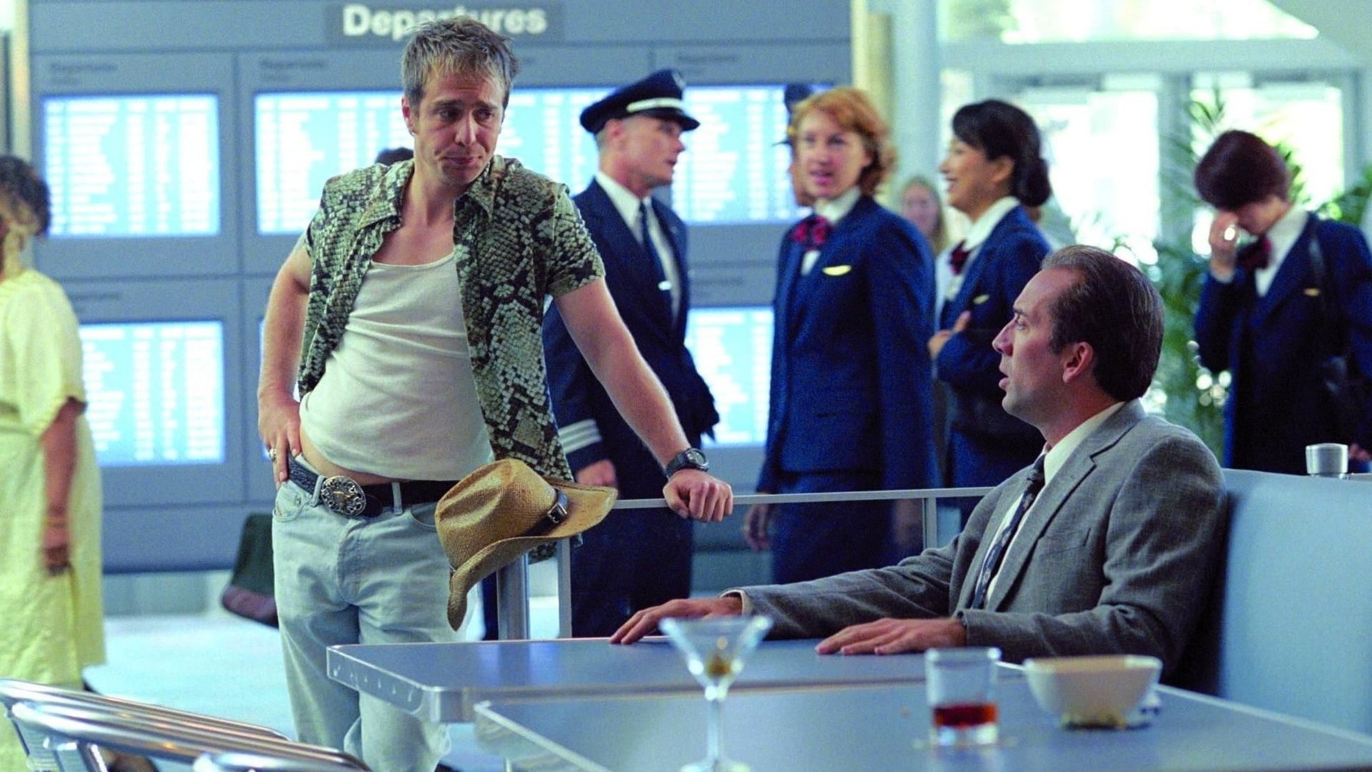 Cinematic background from Matchstick Men 2003 - A phobic con artist and his protege are on the verge of pulling off a lucrative swindle when the con artist's teenage daughter arrives unexpectedly.