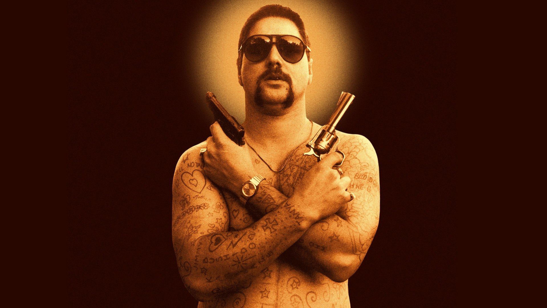 Cinematic background from Chopper 2000 - The true and infamous story of Australia's notorious criminal Mark 'Chopper' Read and his years of crime, interest in violence, drugs and prostitutes.