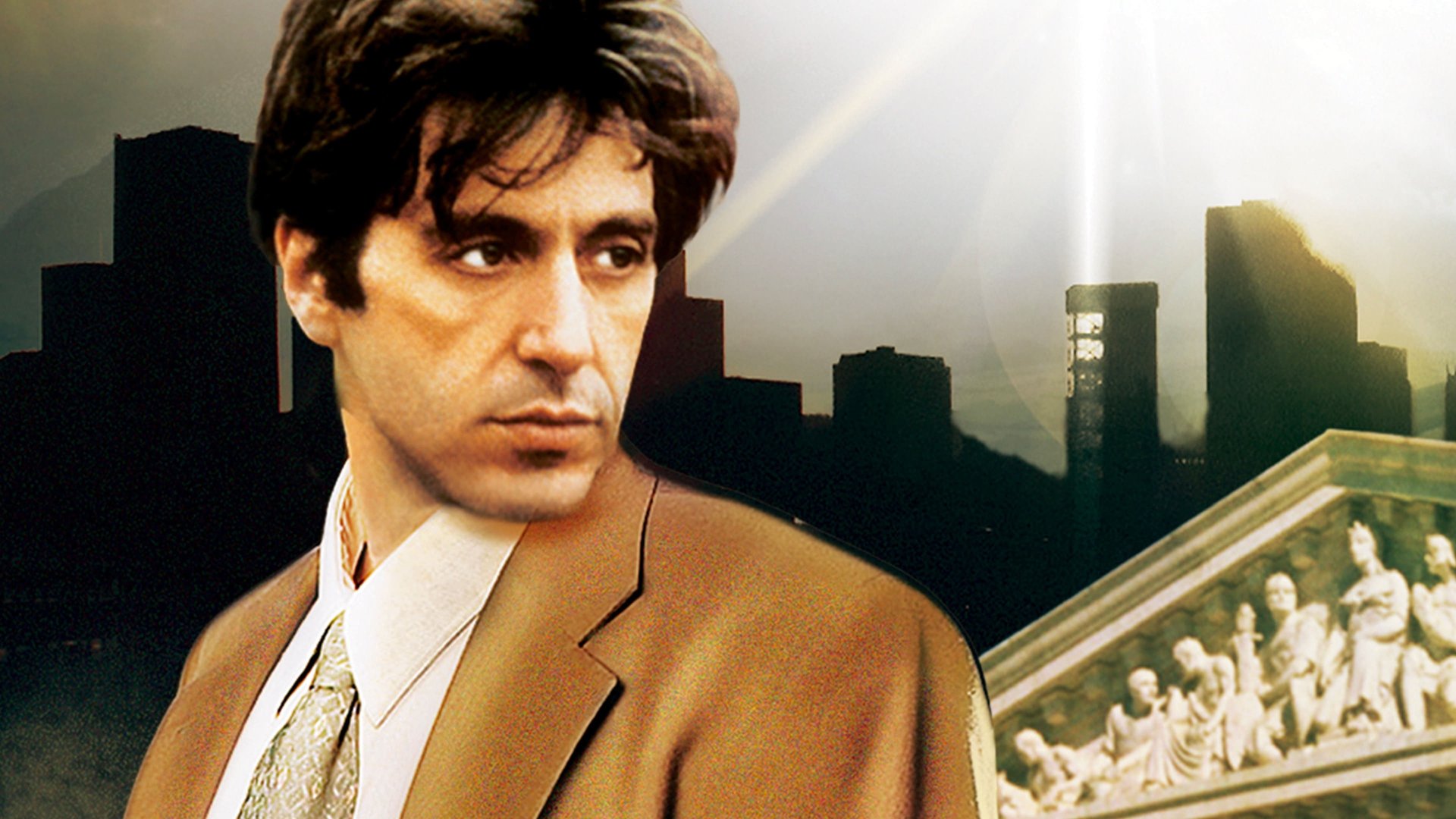 Cinematic background from And Justice for All 1979 - An ethical Baltimore defense lawyer disgusted with rampant legal corruption is forced to defend a judge he despises in a rape trial under the threat of being disbarred.