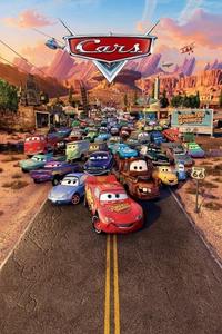 Official poster of Cars 2006 directed by Joe Ranft, John Lasseter