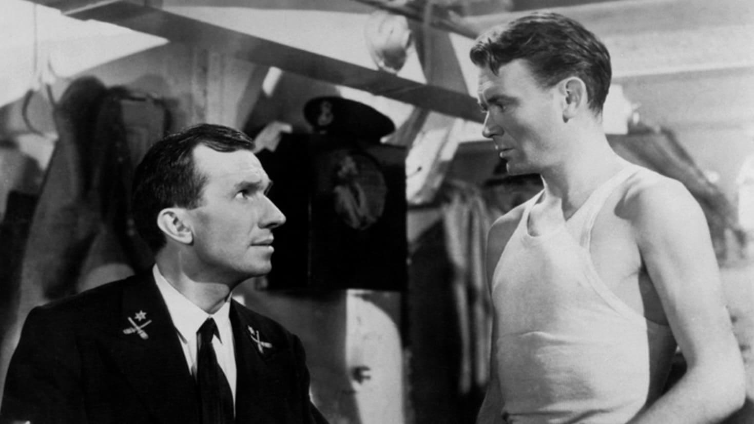 Cinematic background from In Which We Serve 1942 - The story of the HMS Torrin, from its construction to its sinking in the Mediterranean during action in World War II. The ship's first and only commanding officer is Captain E.V. Kinross, who trains his men not only to be loyal to him and the country, but—most importantly—to themselves.