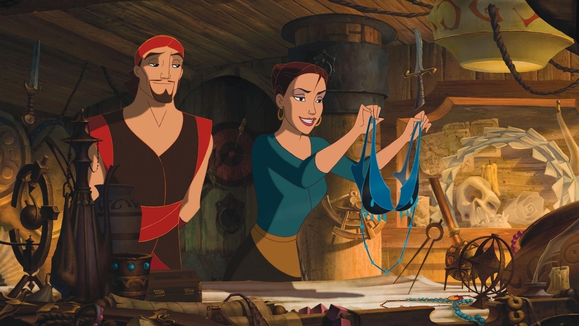 Cinematic background from Sinbad: Legend of the Seven Seas 2003 - The sailor of legend is framed by the goddess Eris for the theft of the Book of Peace, and must travel to her realm at the end of the world to retrieve it and save the life of his childhood friend Prince Proteus.