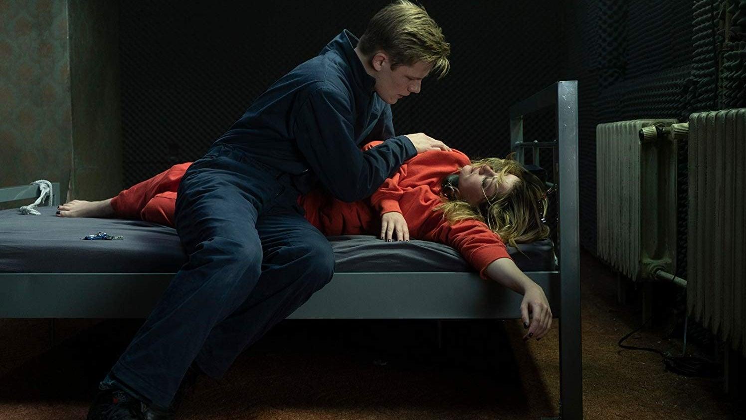 Cinematic background from Kidnapping Stella 2019 - Snatched off the street and held for ransom, a bound and gagged woman uses her limited powers to derail her two masked abductors' carefully laid plans.