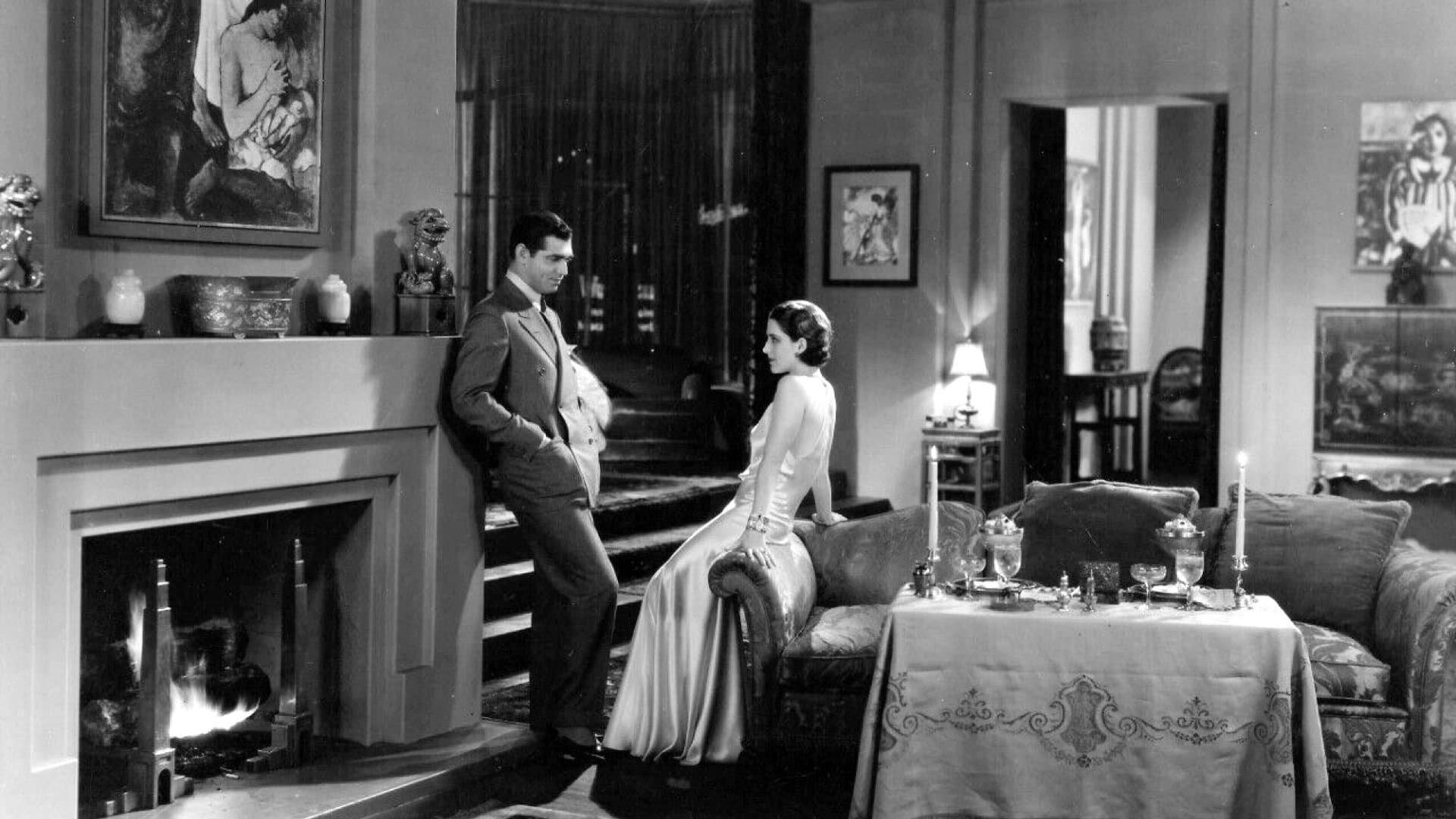 Cinematic background from A Free Soul 1931 - An alcoholic lawyer who successfully defended a notorious gambler on a murder charge objects when his free-spirited daughter becomes romantically involved with him.