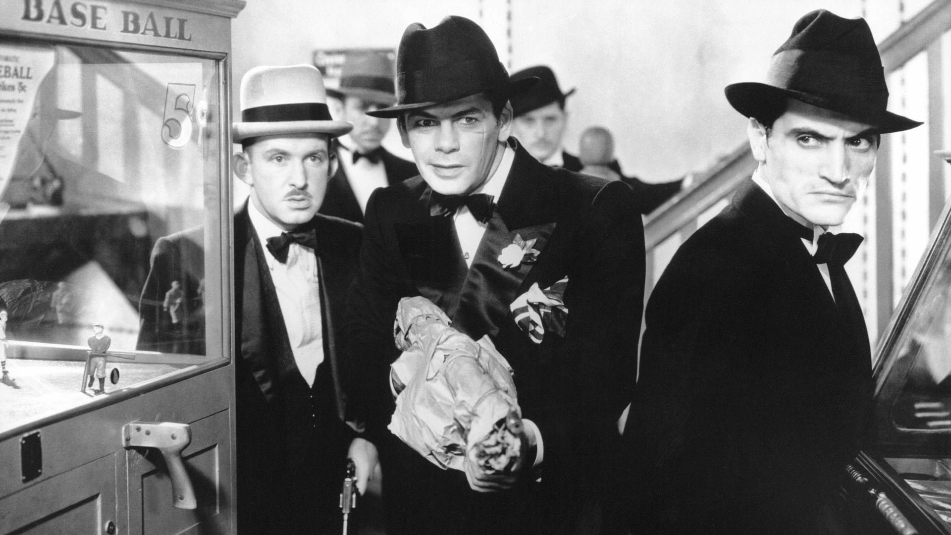 Cinematic background from Scarface 1932 - In 1920s Chicago, Italian immigrant and notorious thug, Antonio "Tony" Camonte, shoots his way to the top of the mobs while trying to protect his sister from the criminal life.
