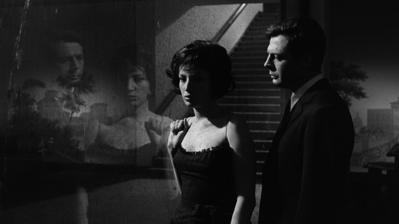 Cinematic background from La Notte 1961 - A day in the life of an unfaithful married couple and their steadily deteriorating relationship in Milan.
