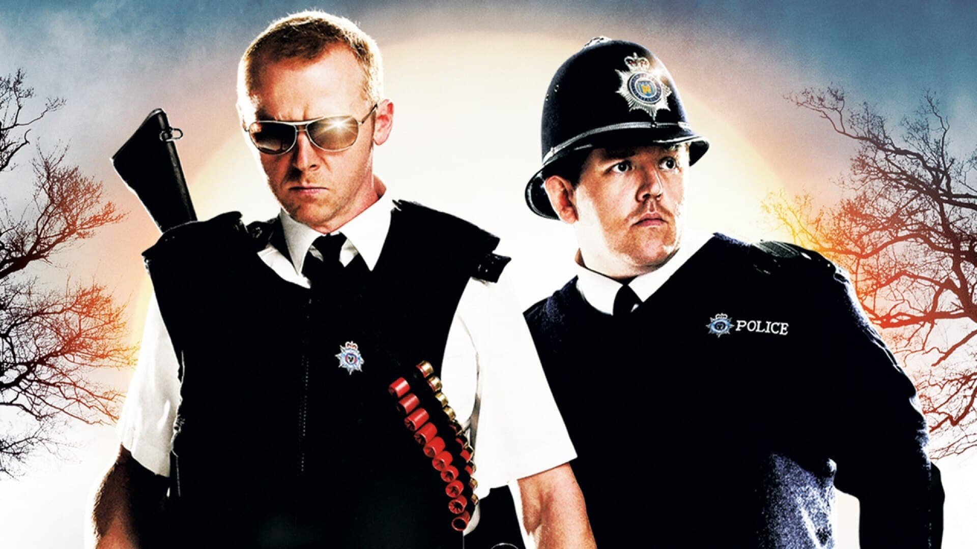 Cinematic background from Hot Fuzz 2007 - Former London constable Nicholas Angel finds it difficult to adapt to his new assignment in the sleepy British village of Sandford. Not only does he miss the excitement of the big city, but he also has a well-meaning oaf for a partner. However, when a series of grisly accidents rocks Sandford, Angel smells something rotten in the idyllic village.
