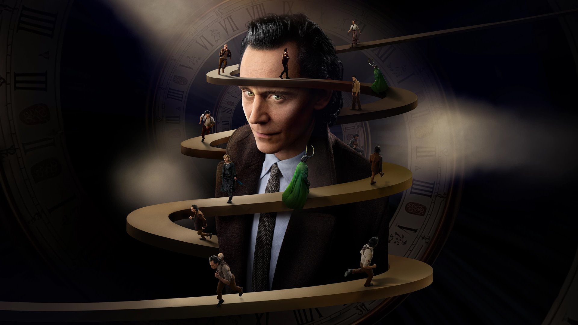 Cinematic background from Loki 2021 - 2023 - After stealing the Tesseract during the events of “Avengers: Endgame,” an alternate version of Loki is brought to the mysterious Time Variance Authority, a bureaucratic organization that exists outside of time and space and monitors the timeline. They give Loki a choice: face being erased from existence due to being a “time variant” or help fix the timeline and stop a greater threat.