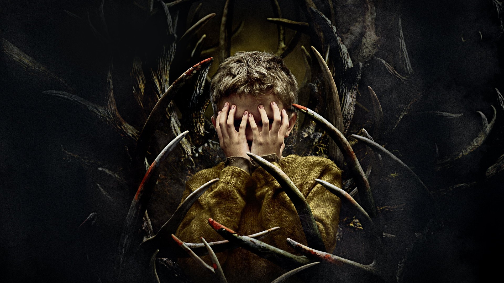 Cinematic background from Antlers 2021 - A small-town Oregon teacher and her brother, the local sheriff, discover a young student is harbouring a dangerous secret that could have frightening consequences.