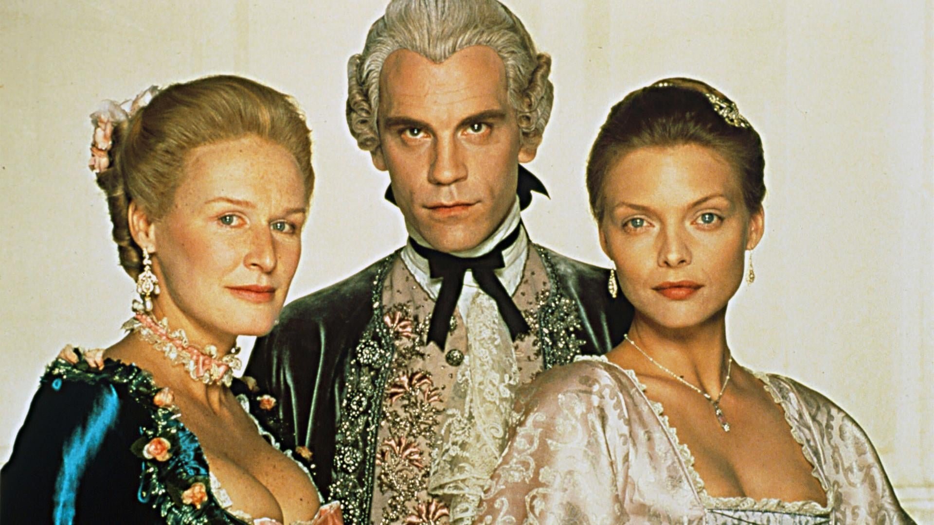 Cinematic background from Dangerous Liaisons 1988 - In 18th century France, Marquise de Merteuil asks her ex-lover Vicomte de Valmont to seduce the future wife of another ex-lover of hers in return for one last night with her. Yet things don’t go as planned.