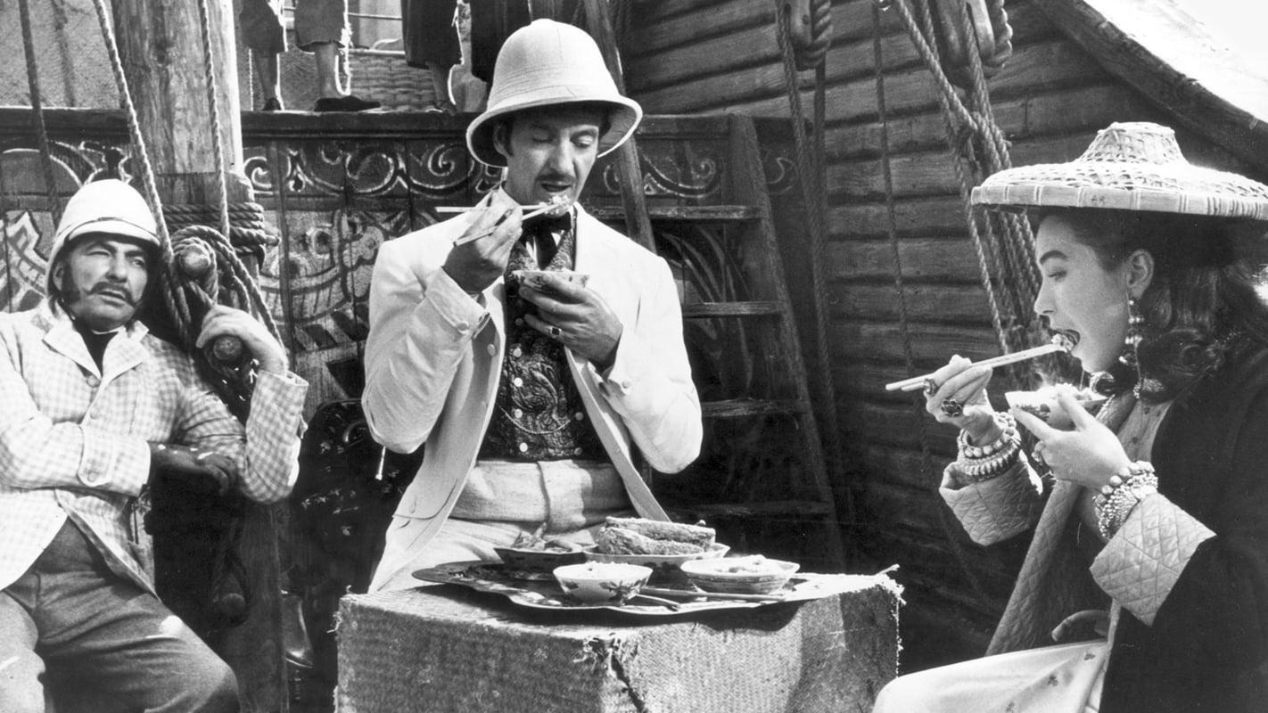 Cinematic background from Around the World in 80 Days 1956 - Based on the famous book by Jules Verne the movie follows Phileas Fogg on his journey around the world. Which has to be completed within 80 days, a very short period for those days.