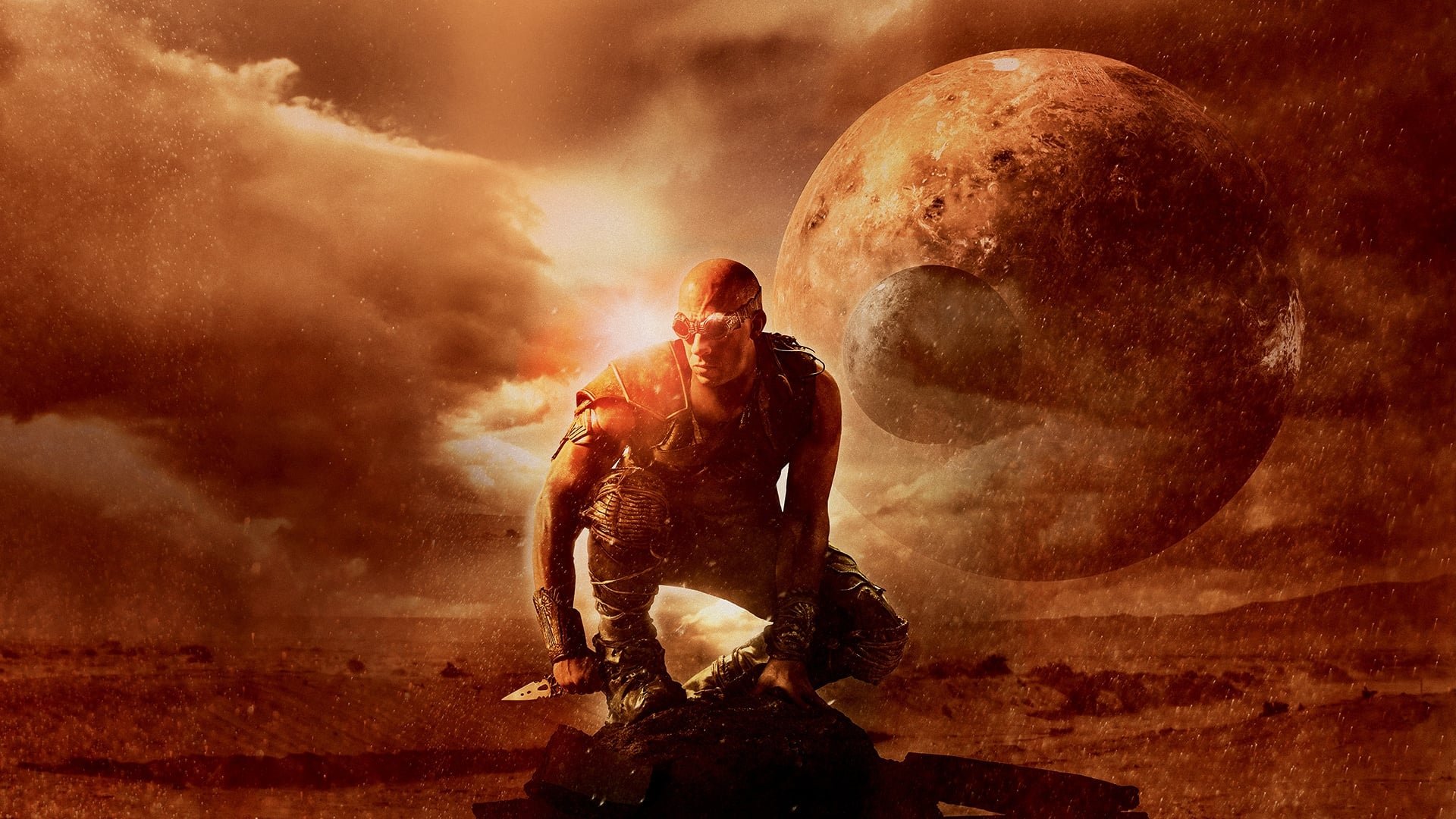 Cinematic background from Riddick 2013 - Betrayed by his own kind and left for dead on a desolate planet, Riddick fights for survival against alien predators and becomes more powerful and dangerous than ever before. Soon bounty hunters from throughout the galaxy descend on Riddick only to find themselves pawns in his greater scheme for revenge. With his enemies right where he wants them, Riddick unleashes a vicious attack of vengeance before returning to his home planet of Furya to save it from destruction.