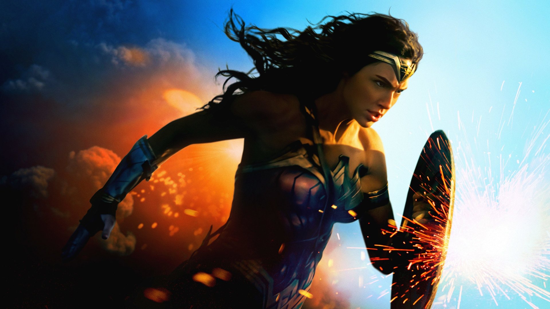 Cinematic background from Wonder Woman 2017 - An Amazon princess comes to the world of Man in the grips of the First World War to confront the forces of evil and bring an end to human conflict.