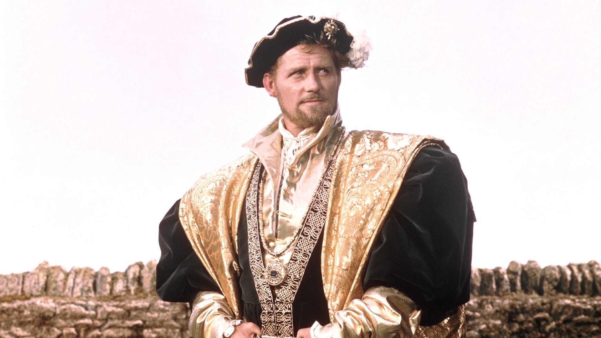 Cinematic background from A Man for All Seasons 1966 - A depiction of the conflict between King Henry VIII of England and his Lord Chancellor, Sir Thomas More, who refuses to swear the Oath of Supremacy declaring Henry Supreme Head of the Church in England.