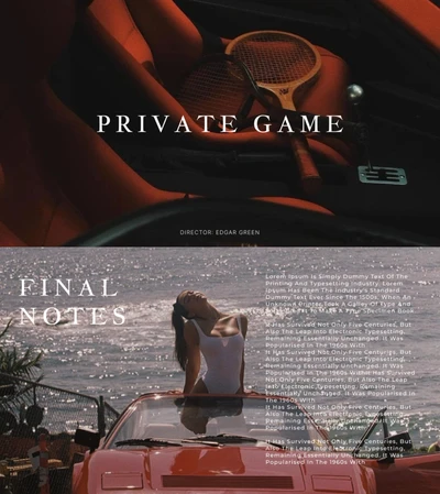 Private Game - Music video / commercial template