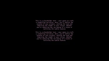 Patience - Music video / short film template