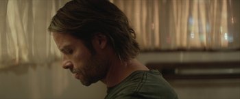 Movie still from “Hateship Loveship” (2013), directed by Liza Johnson – A person with long hair; Close Up shot, Over the shoulder angle